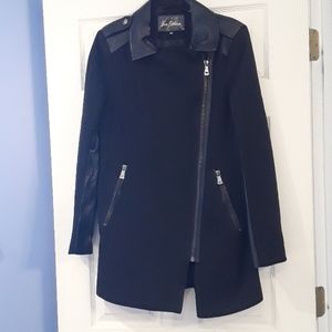 Sam Edelman NWOT Wool Coat Black Moto Medium